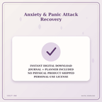 Idgit Ink Anxiety & Panic Attack Recovery deluxe journal and planner bundle — instant download and no physical product notice
