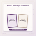 Idgit Ink Social Anxiety Confidence deluxe journal and planner bundle — primary bundle cover showing both deluxe products