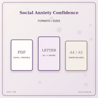 Idgit Ink Social Anxiety Confidence deluxe journal and planner bundle — digital formats and available page sizes