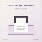 Idgit Ink Social Anxiety Confidence deluxe journal and planner bundle — home and professional printing information