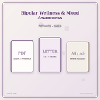 Idgit Ink Bipolar Wellness & Mood Awareness deluxe journal and planner bundle — digital formats and available page sizes