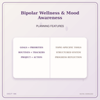 Idgit Ink Bipolar Wellness & Mood Awareness deluxe journal and planner bundle — planner organization and planning features