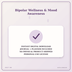 Idgit Ink Bipolar Wellness & Mood Awareness deluxe journal and planner bundle — instant download and no physical product notice