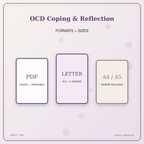 Idgit Ink OCD Coping & Reflection deluxe journal and planner bundle — digital formats and available page sizes