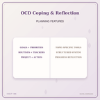 Idgit Ink OCD Coping & Reflection deluxe journal and planner bundle — planner organization and planning features