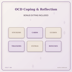Idgit Ink OCD Coping & Reflection deluxe journal and planner bundle — included digital stickers and cards