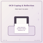 Idgit Ink OCD Coping & Reflection deluxe journal and planner bundle — home and professional printing information