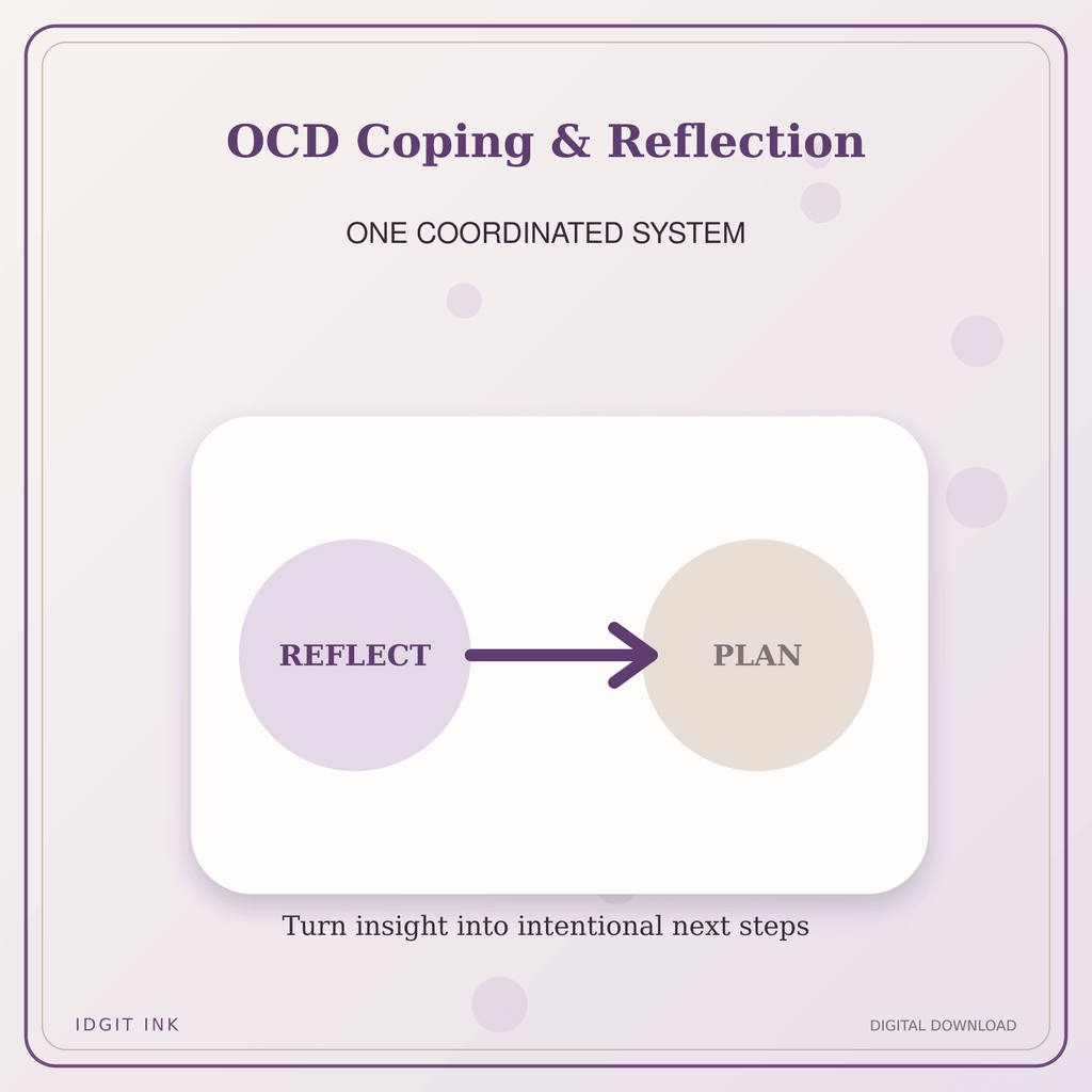 Idgit Ink OCD Coping & Reflection deluxe journal and planner bundle — topic-specific benefits and use cases