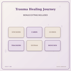 Idgit Ink Trauma Healing Journey deluxe journal and planner bundle — included digital stickers and cards