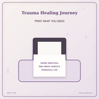 Idgit Ink Trauma Healing Journey deluxe journal and planner bundle — home and professional printing information