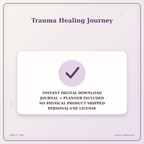 Idgit Ink Trauma Healing Journey deluxe journal and planner bundle — instant download and no physical product notice