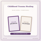 Idgit Ink Childhood Trauma Healing deluxe journal and planner bundle — primary bundle cover showing both deluxe products