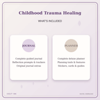 Idgit Ink Childhood Trauma Healing deluxe journal and planner bundle — complete journal and planner bundle contents