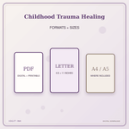 Idgit Ink Childhood Trauma Healing deluxe journal and planner bundle — digital formats and available page sizes