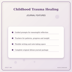 Idgit Ink Childhood Trauma Healing deluxe journal and planner bundle — journal prompts and reflection features