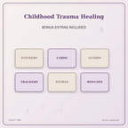 Idgit Ink Childhood Trauma Healing deluxe journal and planner bundle — included digital stickers and cards