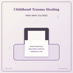 Idgit Ink Childhood Trauma Healing deluxe journal and planner bundle — home and professional printing information