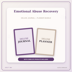 Idgit Ink Emotional Abuse Recovery deluxe journal and planner bundle — primary bundle cover showing both deluxe products