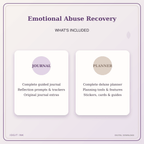 Idgit Ink Emotional Abuse Recovery deluxe journal and planner bundle — complete journal and planner bundle contents
