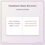 Idgit Ink Emotional Abuse Recovery deluxe journal and planner bundle — planner organization and planning features