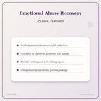Idgit Ink Emotional Abuse Recovery deluxe journal and planner bundle — journal prompts and reflection features