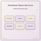 Idgit Ink Emotional Abuse Recovery deluxe journal and planner bundle — included digital stickers and cards