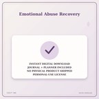 Idgit Ink Emotional Abuse Recovery deluxe journal and planner bundle — instant download and no physical product notice