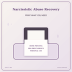 Idgit Ink Narcissistic Abuse Recovery deluxe journal and planner bundle — home and professional printing information