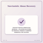 Idgit Ink Narcissistic Abuse Recovery deluxe journal and planner bundle — instant download and no physical product notice