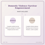 Idgit Ink Domestic Violence Survivor Empowerment deluxe journal and planner bundle — complete journal and planner bundle contents