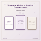 Idgit Ink Domestic Violence Survivor Empowerment deluxe journal and planner bundle — digital formats and available page sizes