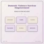 Idgit Ink Domestic Violence Survivor Empowerment deluxe journal and planner bundle — included digital stickers and cards
