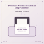 Idgit Ink Domestic Violence Survivor Empowerment deluxe journal and planner bundle — home and professional printing information