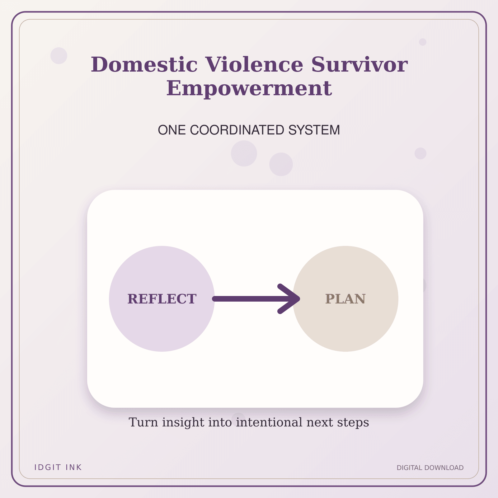 Idgit Ink Domestic Violence Survivor Empowerment deluxe journal and planner bundle — topic-specific benefits and use cases