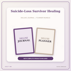 Idgit Ink Suicide-Loss Survivor Healing deluxe journal and planner bundle — primary bundle cover showing both deluxe products