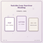Idgit Ink Suicide-Loss Survivor Healing deluxe journal and planner bundle — digital formats and available page sizes