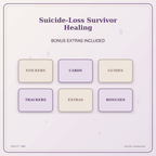 Idgit Ink Suicide-Loss Survivor Healing deluxe journal and planner bundle — included digital stickers and cards