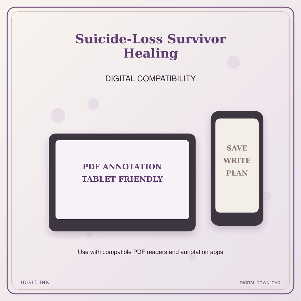 Idgit Ink Suicide-Loss Survivor Healing deluxe journal and planner bundle — tablet and pdf annotation compatibility