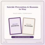 Idgit Ink Suicide Prevention & Reasons to Stay deluxe journal and planner bundle — primary bundle cover showing both deluxe products