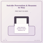 Idgit Ink Suicide Prevention & Reasons to Stay deluxe journal and planner bundle — home and professional printing information