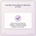 Idgit Ink Suicide Prevention & Reasons to Stay deluxe journal and planner bundle — instant download and no physical product notice