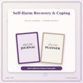 Idgit Ink Self-Harm Recovery & Coping deluxe journal and planner bundle — primary bundle cover showing both deluxe products