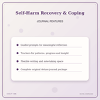 Idgit Ink Self-Harm Recovery & Coping deluxe journal and planner bundle — journal prompts and reflection features