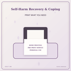 Idgit Ink Self-Harm Recovery & Coping deluxe journal and planner bundle — home and professional printing information