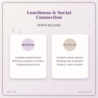 Idgit Ink Loneliness & Social Connection deluxe journal and planner bundle — complete journal and planner bundle contents