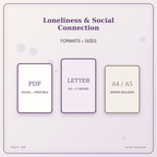 Idgit Ink Loneliness & Social Connection deluxe journal and planner bundle — digital formats and available page sizes