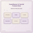 Idgit Ink Loneliness & Social Connection deluxe journal and planner bundle — included digital stickers and cards