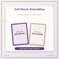 Idgit Ink Self-Worth Rebuilding deluxe journal and planner bundle — primary bundle cover showing both deluxe products
