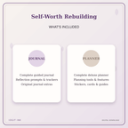 Idgit Ink Self-Worth Rebuilding deluxe journal and planner bundle — complete journal and planner bundle contents