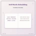 Idgit Ink Self-Worth Rebuilding deluxe journal and planner bundle — planner organization and planning features